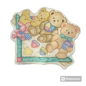 Vintage Three Bear Nursery Baby Room Fabric‎ Wall Decor Multicolor Unisex